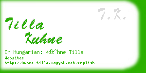 tilla kuhne business card
